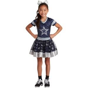 Girls Youth Navy Dallas Cowboys Tutu Tailgate Game Day Outfit